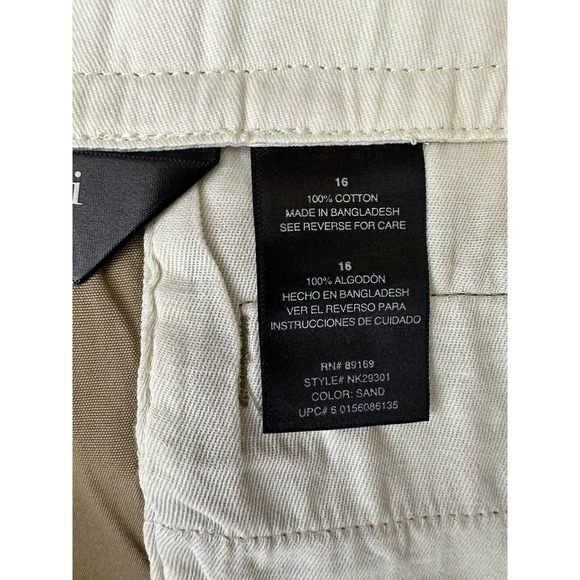NWT Norma Kamali Womens Casual Chino Pant Size 16 Wide Leg Button Fly In Sand - Picture 12 of 12